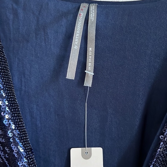 Anthropologie Twist-Front Sequin Dress Size 6 NWT - Picture 7 of 16